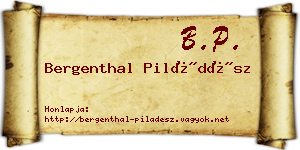 Bergenthal Piládész névjegykártya